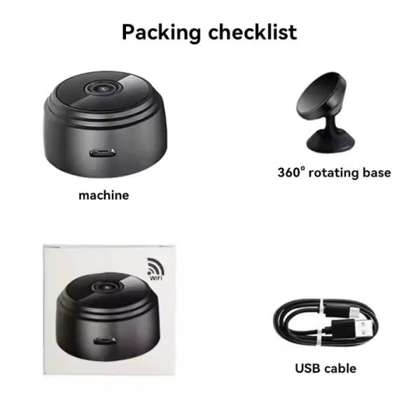 A9 Mini WiFi Camera - 1080P Magnetic Security Cam with Night Vision - Image 4