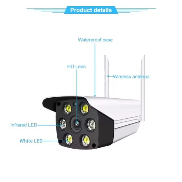 3MP Outdoor Security Camera – Weatherproof Bullet Cam with Smart Floodlights & Human Detection   Professional-Grade Protection for Your Property - Image 2