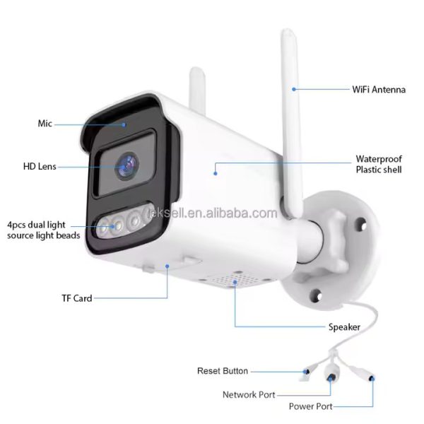 3MP AI Security Camera with Dual Night Vision - Weatherproof Bullet Cam for Smart Protection   Professional Surveillance at an Unbeatable Value - Image 2