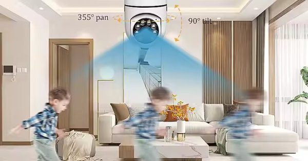 4MP Dual-Lens WiFi Security Camera – 360° Auto-Tracking, 10x Zoom & Night Vision (Indoor/Outdoor) - Image 6