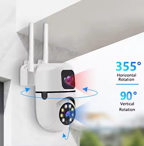 4MP Smart Dual-Lens Security Camera - 360° Auto-Tracking with 10x Zoom & Color Night Vision - Image 5