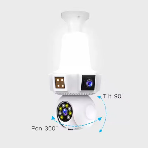 V380 Pro Smart Bulb Camera – Discreet 1080p Security with Night Vision & Motion Tracking - Image 2