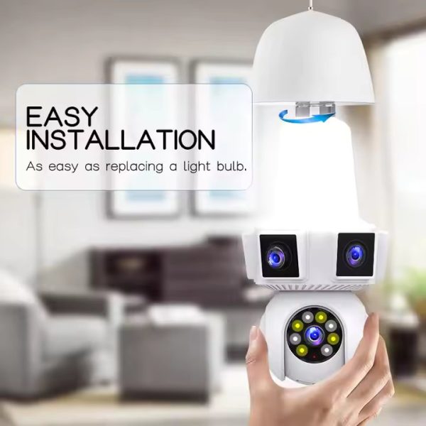 V380 Pro Smart Bulb Camera – Discreet 1080p Security with Night Vision & Motion Tracking - Image 4