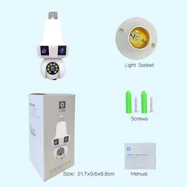 V380 Pro Smart Bulb Camera – Discreet 1080p Security with Night Vision & Motion Tracking - Image 6
