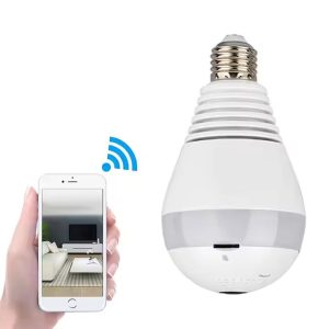 Smart Bulb Security Camera – 1080P FHD, 360° Panoramic View & Night Vision   Discreet Protection That Lights Up Your Security
