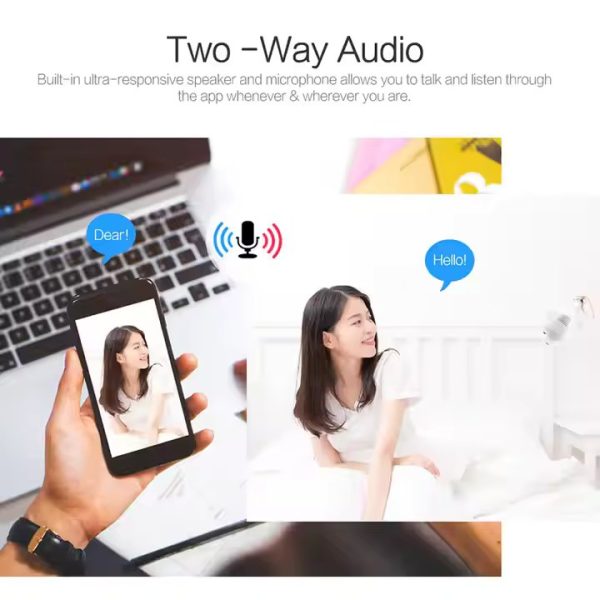 Smart Bulb Security Camera – 1080P FHD, 360° Panoramic View & Night Vision   Discreet Protection That Lights Up Your Security - Image 5
