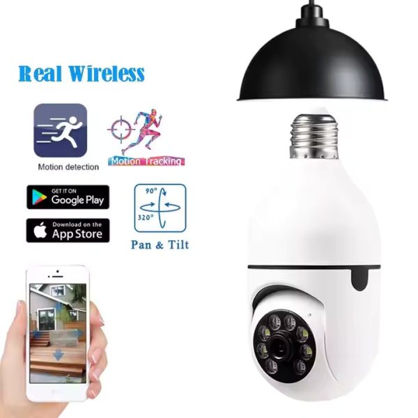 Smart Bulb Security Camera with Full Color Night Vision - 1080P PTZ, Auto Tracking & Two-Way Talk - Image 6