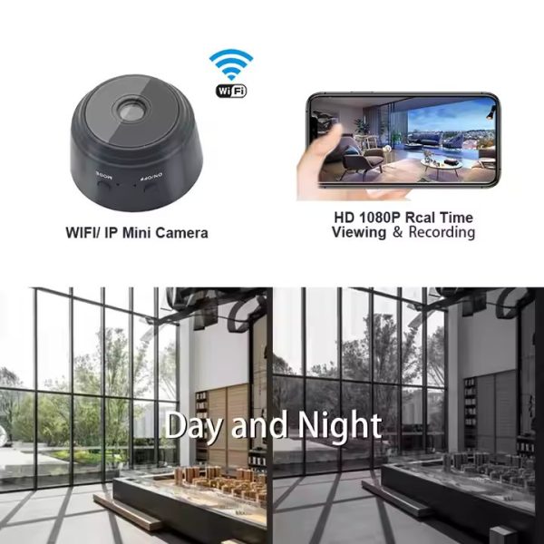 A9 Mini Wireless Security Camera - Compact 1080P Indoor Monitoring with Magnetic Mount - Image 5