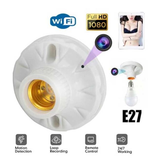 Discreet 1080P HD Bulb Socket Security Camera | Wireless Spy Cam