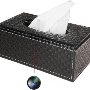 Hidden 1080P WiFi Spy Camera Tissue Box | Long Battery Nanny Cam
