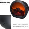 Portable LED Flame Fireplace Lantern | Battery Operated Log Effect Decor - Image 2